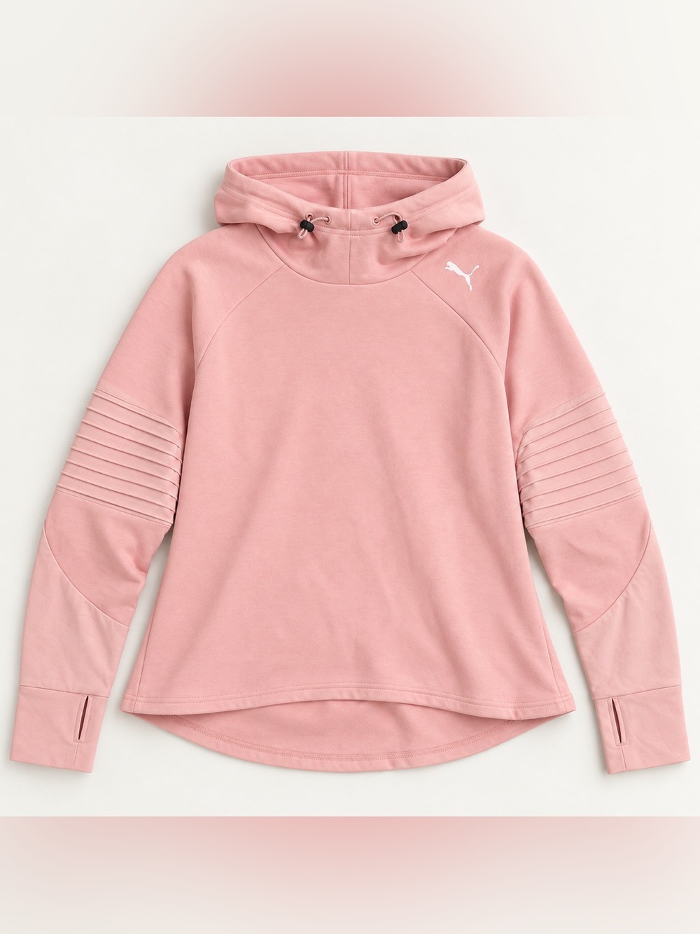 PUMA Pink Moto Sleeve Pullover Hoodie Women’s XL